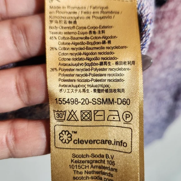 SCOTCH & SODA SLUB KNIT GRADIENT STRIPE SLIM FIT SWEATER SZ S - Picture 12 of 12